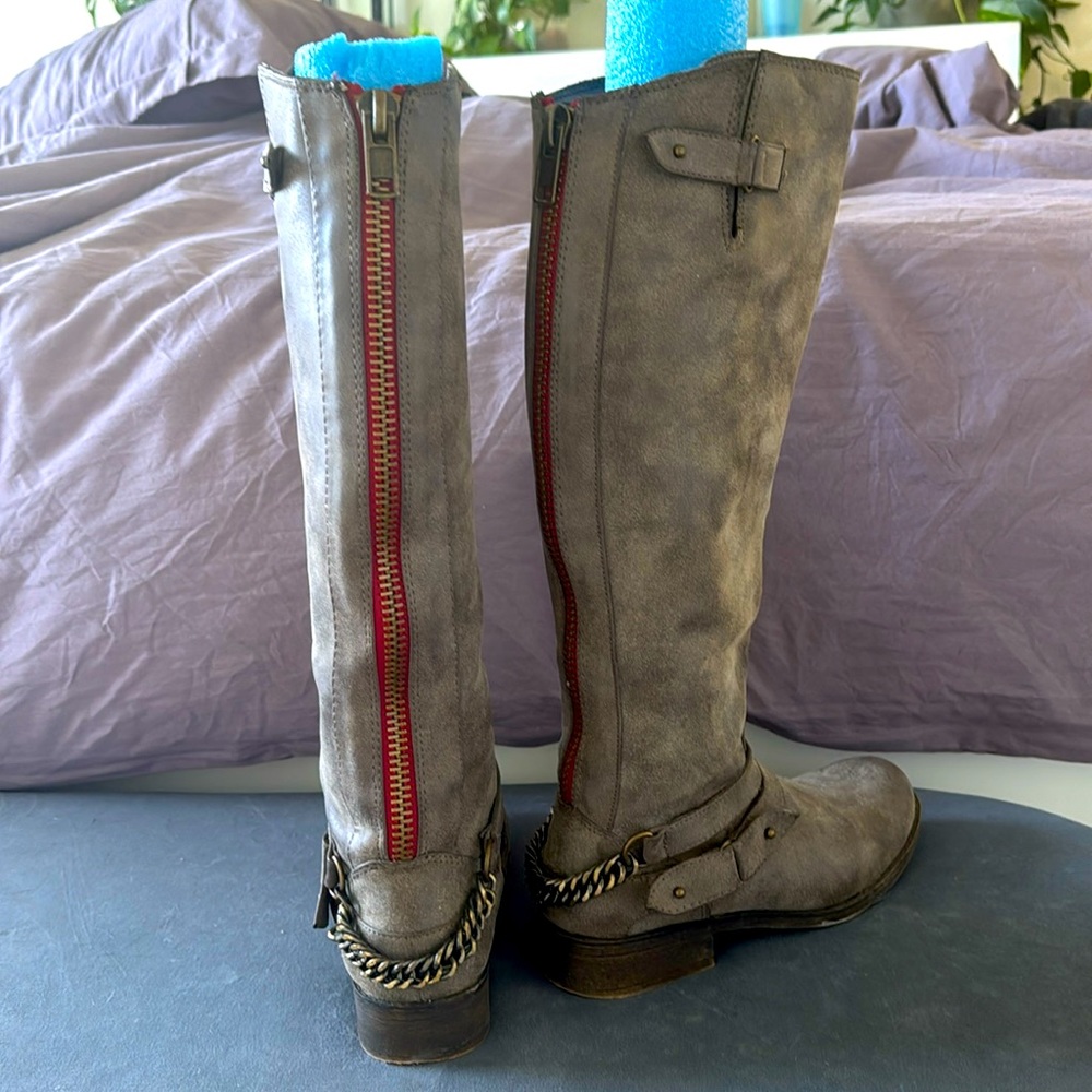 Madden Girl Taupe Riding Boots size 6.5